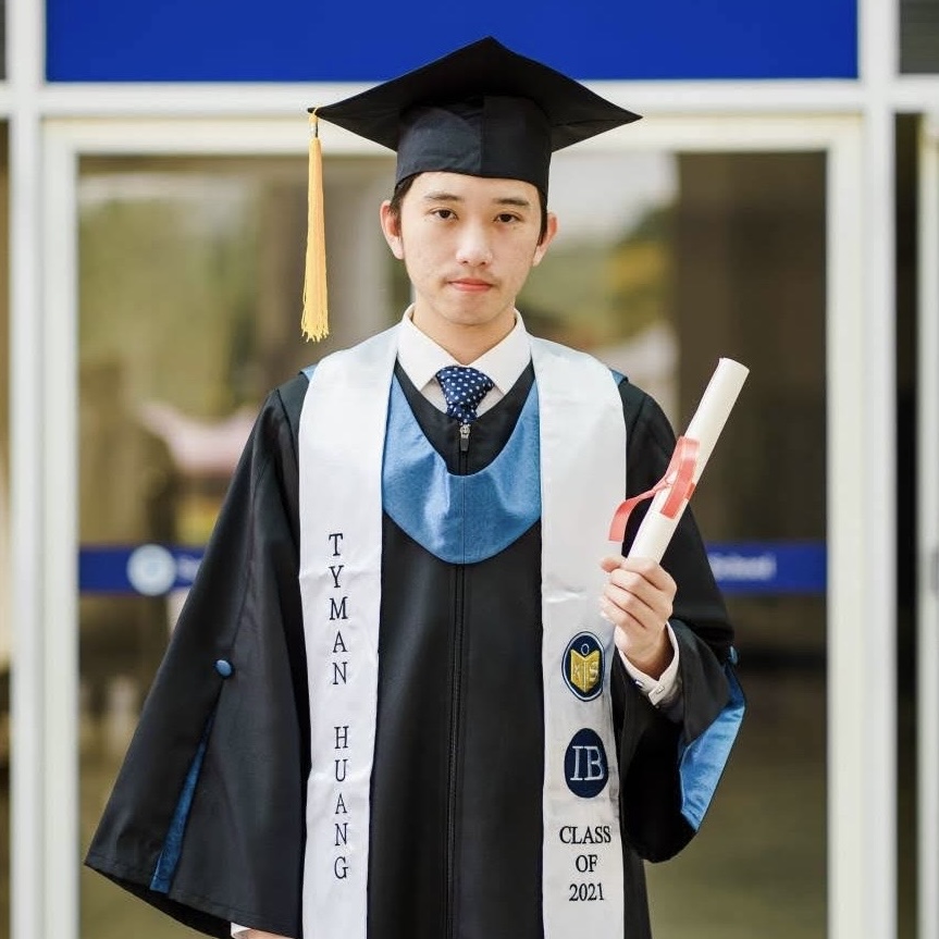 boy in graduation gown